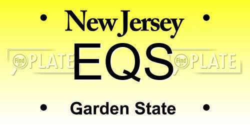 EQS New Jersey License Plate