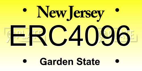 ERC4096 New Jersey License Plate