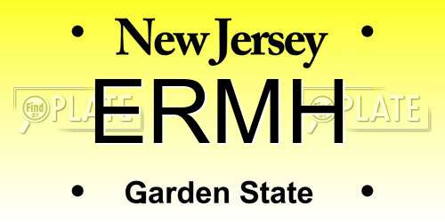 ERMH New Jersey License Plate