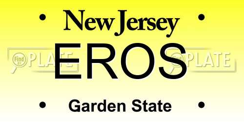 EROS New Jersey License Plate