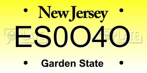 ES0O4O New Jersey License Plate