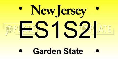 ES1S2I New Jersey License Plate