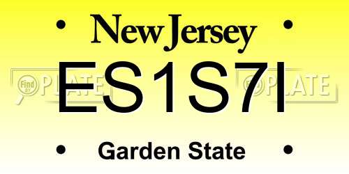 ES1S7I New Jersey License Plate