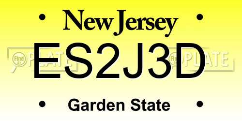 ES2J3D New Jersey License Plate