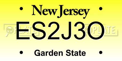 ES2J3O New Jersey License Plate