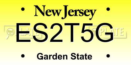 ES2T5G New Jersey License Plate