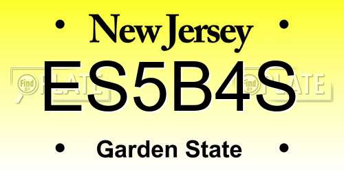 ES5B4S New Jersey License Plate