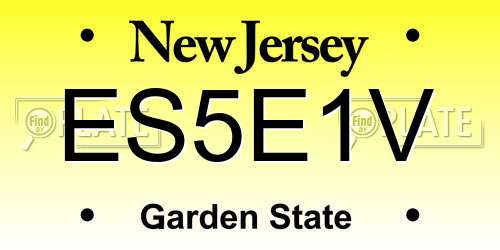 ES5E1V New Jersey License Plate