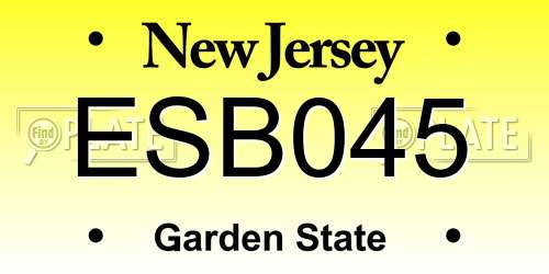 ESB045 New Jersey License Plate