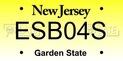 ESB04S New Jersey License Plate
