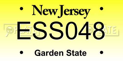 ESS048 New Jersey License Plate