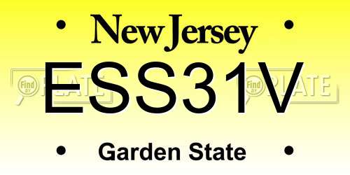 ESS31V New Jersey License Plate