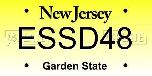 ESSD48 New Jersey License Plate