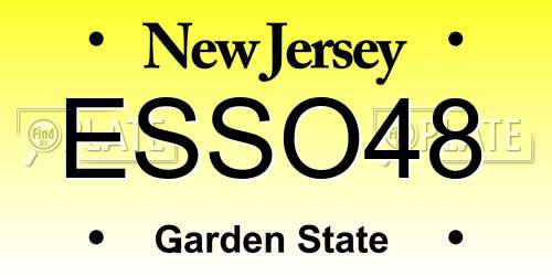 ESSO48 New Jersey License Plate