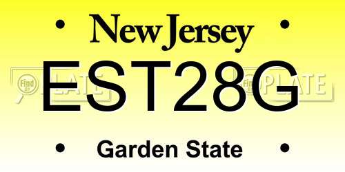 EST28G New Jersey License Plate