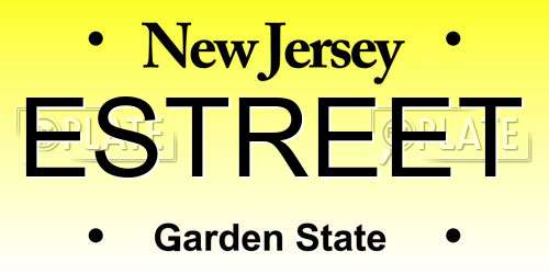 ESTREET New Jersey License Plate