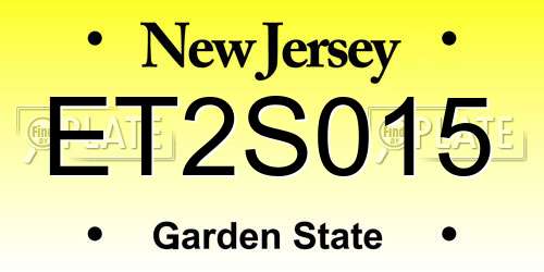 ET2S015 New Jersey License Plate