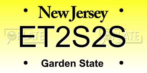 ET2S2S New Jersey License Plate