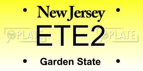 ETE2 New Jersey License Plate