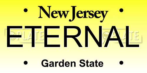 ETERNAL New Jersey License Plate
