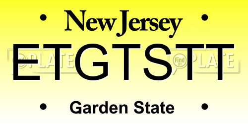 ETGTSTT New Jersey License Plate