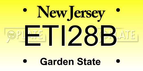 ETI28B New Jersey License Plate