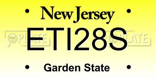 ETI28S New Jersey License Plate