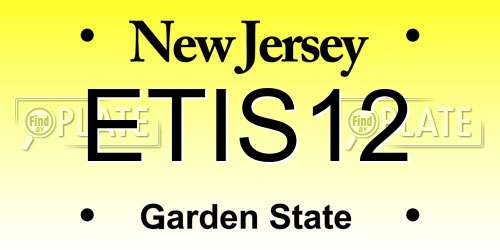ETIS12 New Jersey License Plate