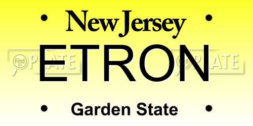 ETRON New Jersey License Plate