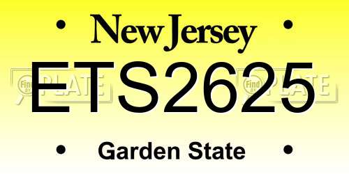 ETS2625 New Jersey License Plate