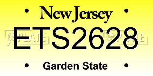 ETS2628 New Jersey License Plate