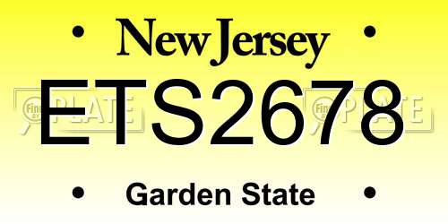ETS2678 New Jersey License Plate