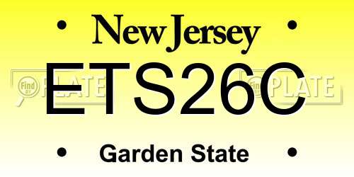 ETS26C New Jersey License Plate