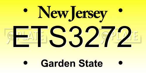ETS3272 New Jersey License Plate