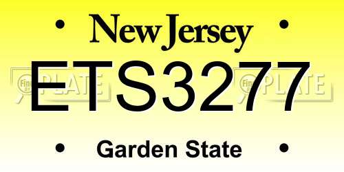 ETS3277 New Jersey License Plate