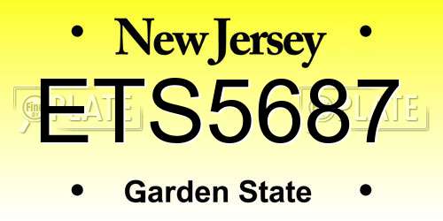 ETS5687 New Jersey License Plate