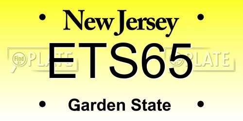 ETS65 New Jersey License Plate