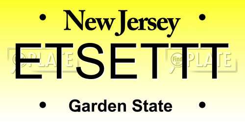ETSETTT New Jersey License Plate