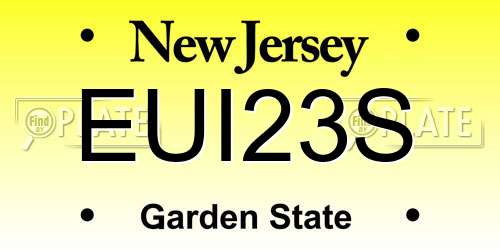 EUI23S New Jersey License Plate