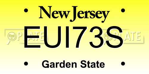 EUI73S New Jersey License Plate