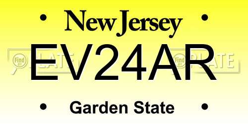 EV24AR New Jersey License Plate