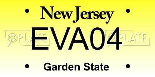 EVA04 New Jersey License Plate