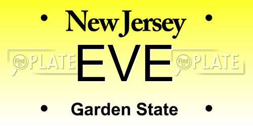 EVE New Jersey License Plate
