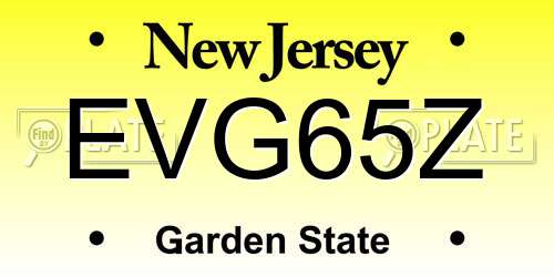 EVG65Z New Jersey License Plate