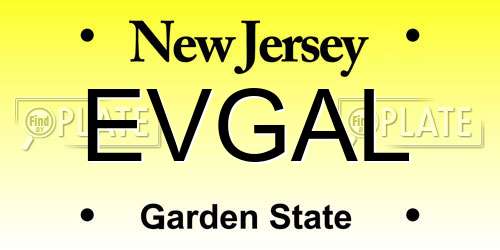 EVGAL New Jersey License Plate