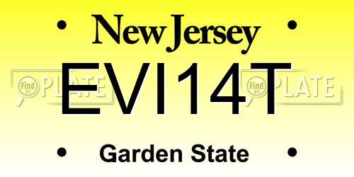 EVI14T New Jersey License Plate