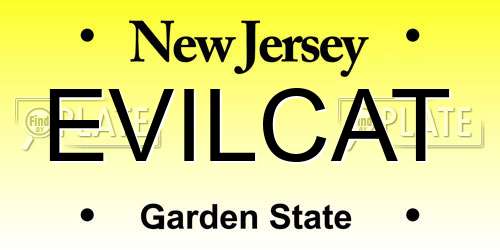 EVILCAT New Jersey License Plate