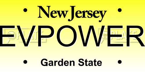 EVPOWER New Jersey License Plate