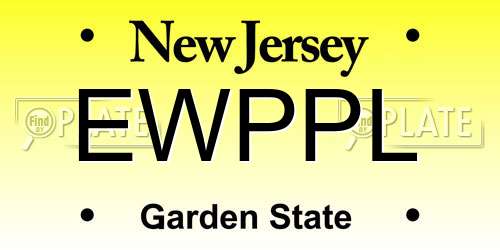 EWPPL New Jersey License Plate