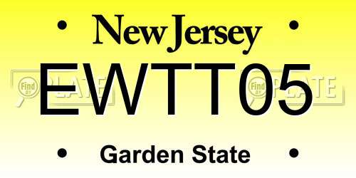 EWTT05 New Jersey License Plate
